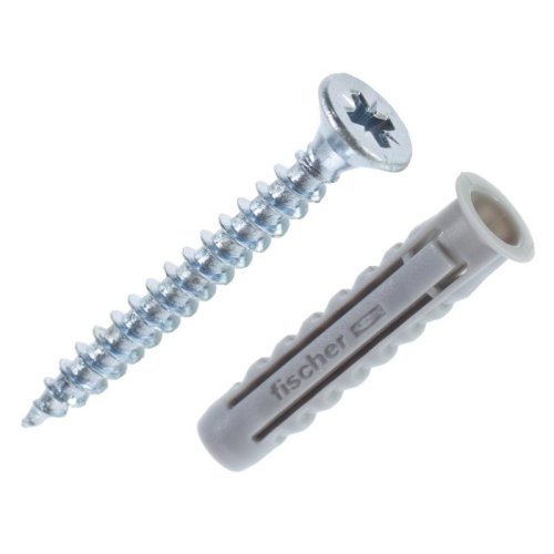 Дюбель Fischer SX 6X30  для полнотелых материалов + шуруп (10 шт). пакет 70021-10 картинка